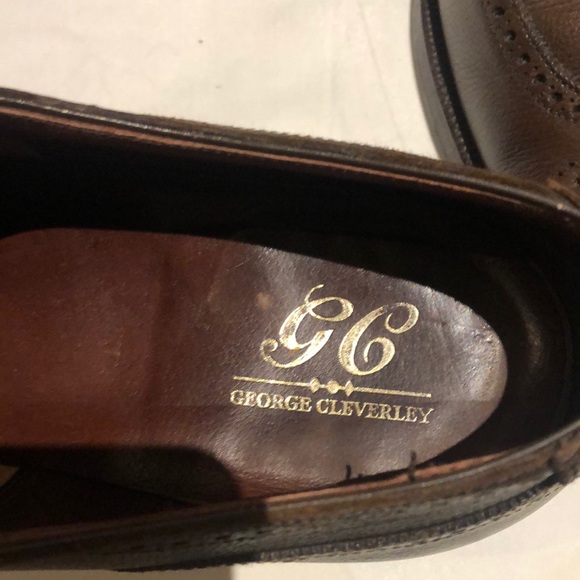 George Cleverley brown Pebble Grain oxfords Sz 12 - Picture 5 of 6